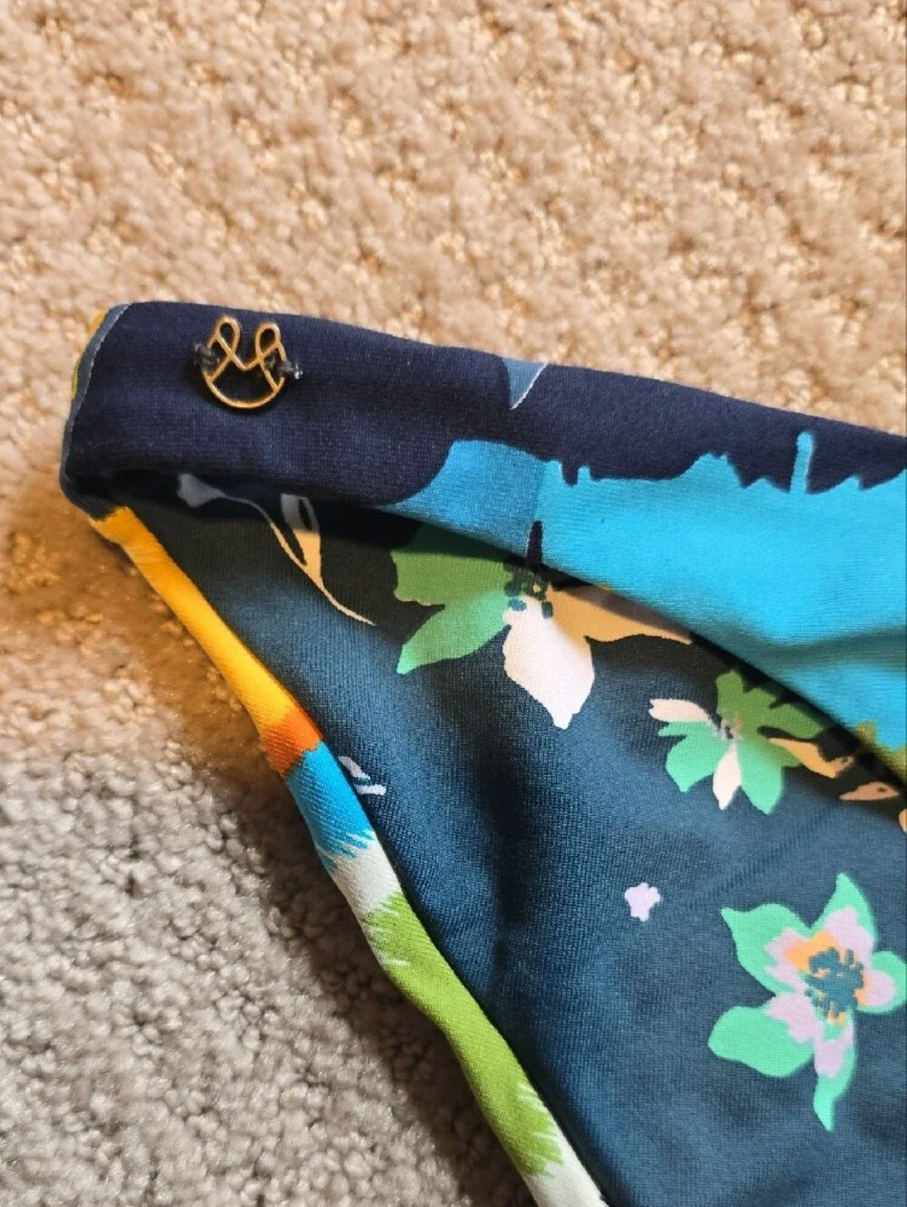Maaji Women's Reversible Floral Bathing Suit Bottoms Medium